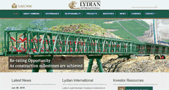 Desktop Screenshot of lydianinternational.co.uk