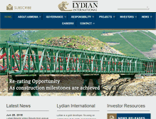 Tablet Screenshot of lydianinternational.co.uk